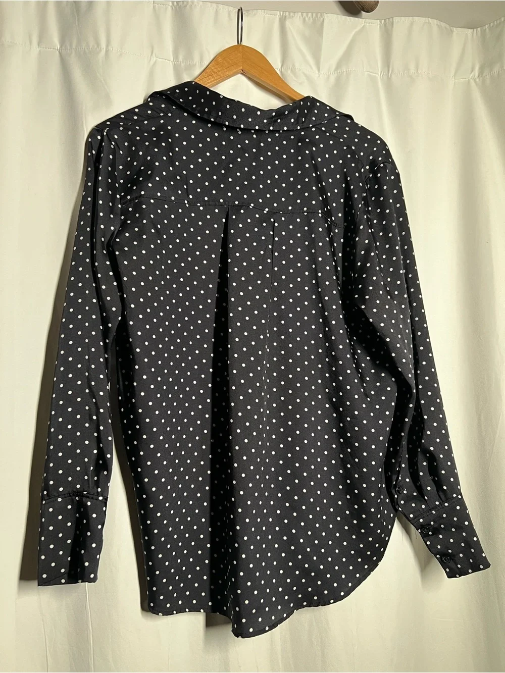 H&M Black Blouse with White Polka Dots - Picture 3 of 4